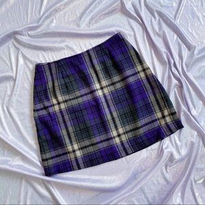 Vintage 1990’s Plaid Purple Mini Skirt